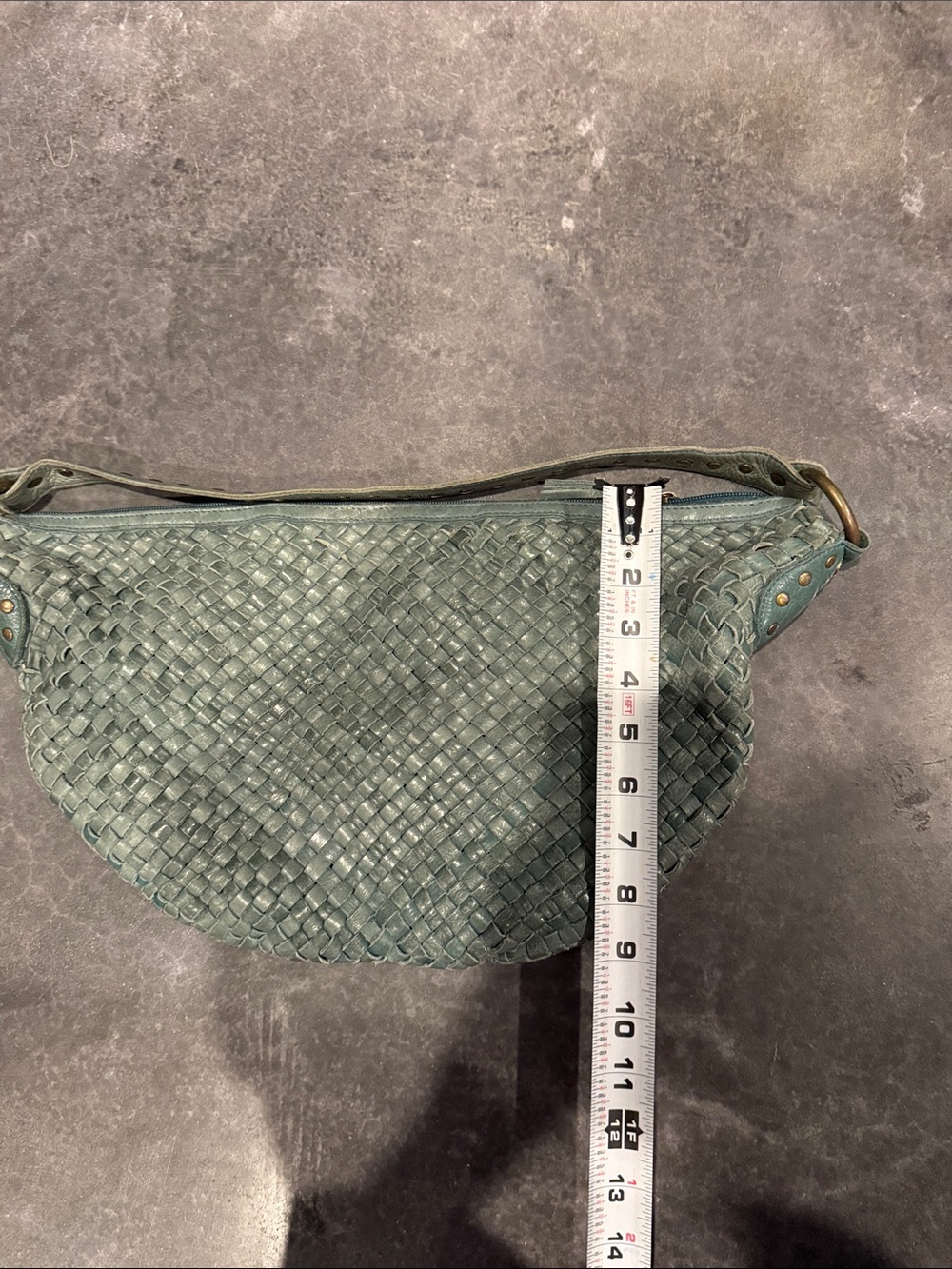 Fossil Woven Leather Shoulder Bag in Light Teal - Picture 11 of 11